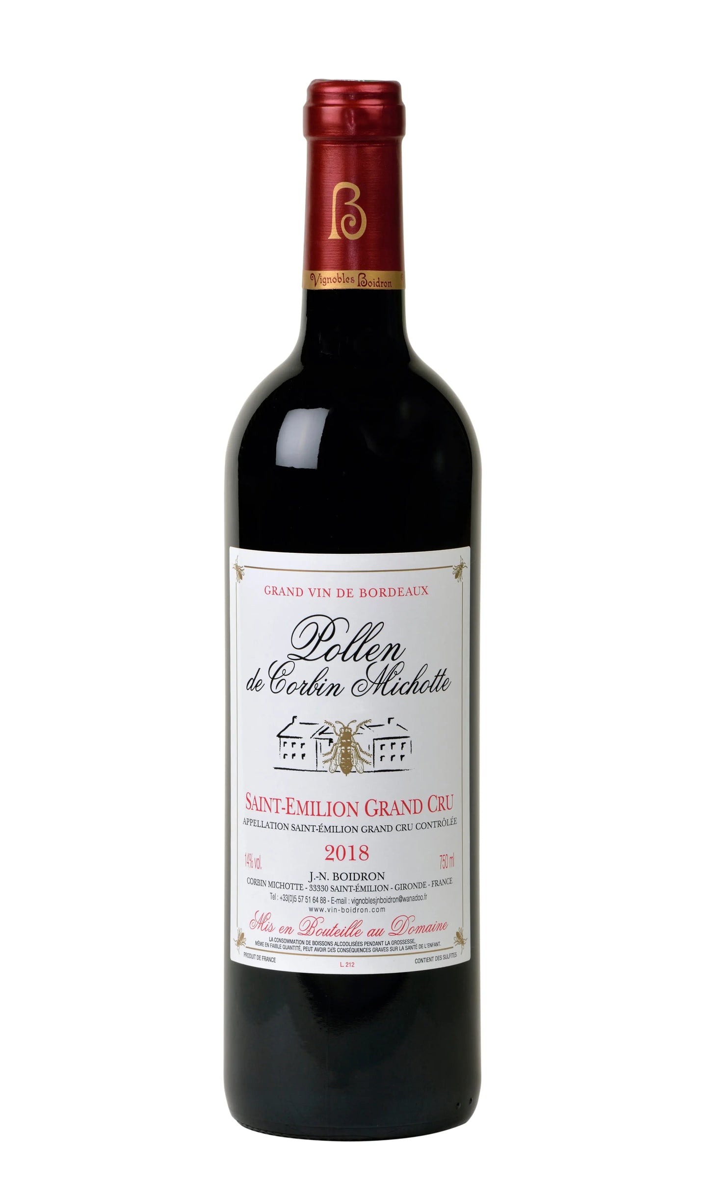 Pollen de Corbin Michotte 2018 Saint-Emilion Grand Cru - Enotheque